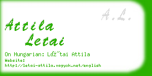 attila letai business card